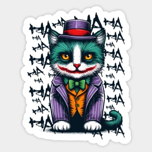 Purrfect Chaos | Cat | Clown | Anti-Hero | Villain Sticker